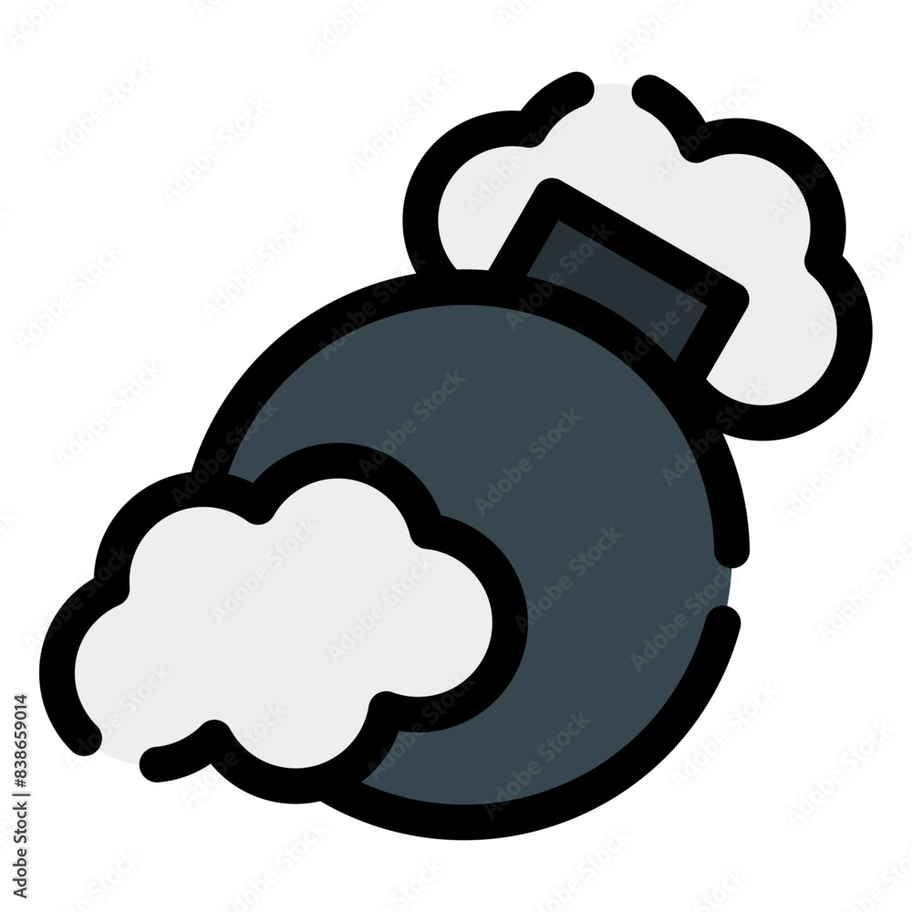 Sticker smoke bomb icon