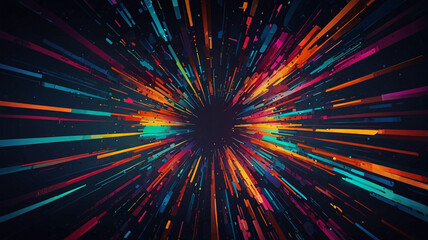 Abstract 3d colorful digital technology visual design background
