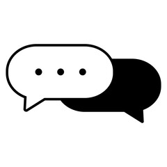 Chat Bubble Icon, Simple Icon Vector Design, best used for presentation, application, web and banner