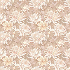 Fototapeta premium Graceful Watercolor Floral Seamless Patterns