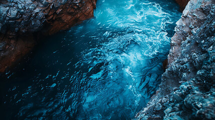 Obraz premium Blue ravine, the beauty of nature's colors
