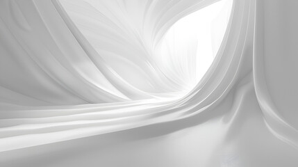 fondo blanco iluminado con tela de seda con caida natural iluminacion habitacion con cueva ondas blancas tela sedosa y suave