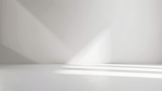 habitacion en color claro en blanco con iluminacion escenario vacio con luz exterior cuarto con paredes y muros lisos concepto abstracto de intriores estilo minimalista 