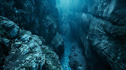 Blue ravine, the beauty of nature's colors