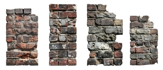 stone panels presented in a front view, highlighting the intricate textures against a clean white backdrop