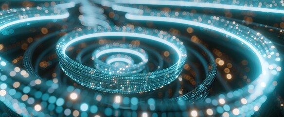 abstract futuristic background of blue glowing technology sci fi frame