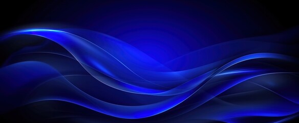 Fototapeta premium Blue abstract wavy background.