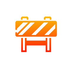 Road barrier icon