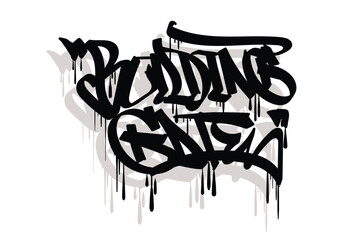 BUILDING GATE graffiti tag style design