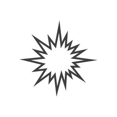 explosion vector icon illustration