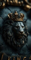 Royal elegance: captivating logo text king design, symbolizing majesty, authority, and regal sophistication, perfect for branding and marketing ventures