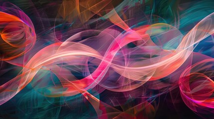Obraz premium Abstract Lines Enhancing the Digital Composition of a Painting