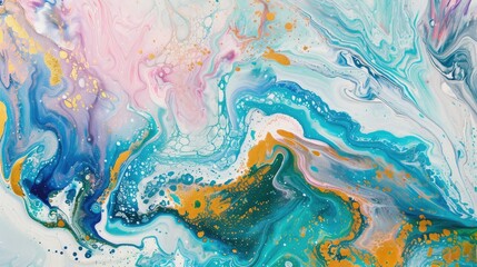 Abstract Painting with Marble Effect in Contemporary Art