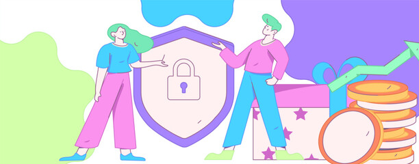 Internet financial management investment flat vector concept operation hand drawn illustration
