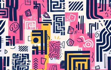 Seamless geometric pattern. Striped 