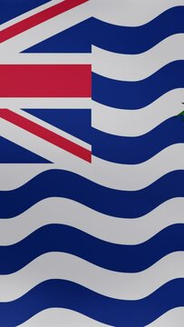 Looping 3D render animation of the Flag of the Commissioner of the British Indian Ocean Territory Close Up