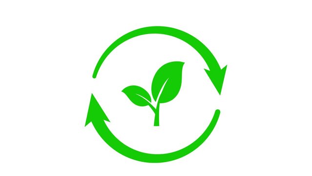 animated reuse plant icon reuse plant environment 4k