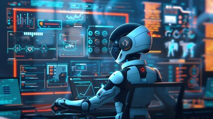 A virtual assistant helping a user with daily tasks and reminders