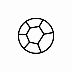 Obraz premium Simple black and white outline icon of a soccer ball.