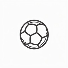 Fototapeta premium Hand-drawn doodle illustration of a soccer ball.