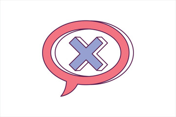 Wrong Yes Flat Sticker Design