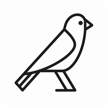 recommend clip art: Simple line art illustration of a bird.