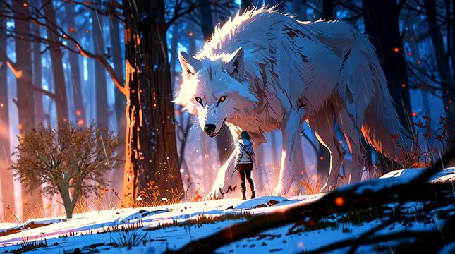 wolf in the snow