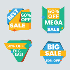 Realistic red price tags collection. Special offer or shopping discount label. Retail paper sticker. Promotional sale badge with text. Vector illustration.