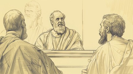 Spirit and Fellowship: Acts 2 Biblical Illustration with Holy Spirit, Early Church Growth on Beige Background and Copyspace