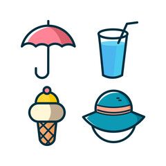 Simple Vector Summer sheet icon