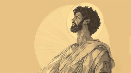 Fullness and Freedom: Colossians 2 Biblical Illustration with Warning, Freedom, Christ on Beige Background and Copyspace