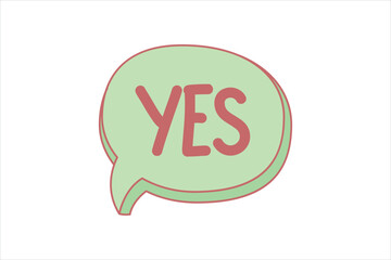 Wrong Yes Flat Sticker Design
