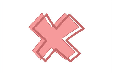 Obraz premium Wrong Yes Flat Sticker Design