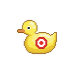 Obraz premium Target shooting duck, pixel art object