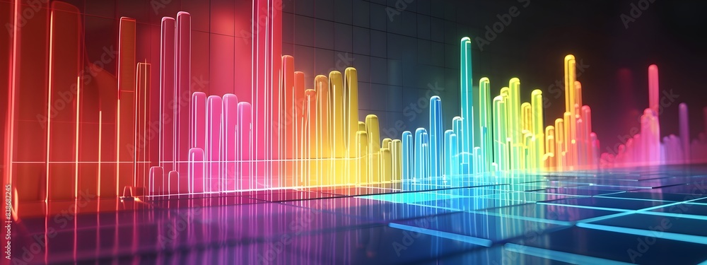 Poster d rendered frequency range display of a signal