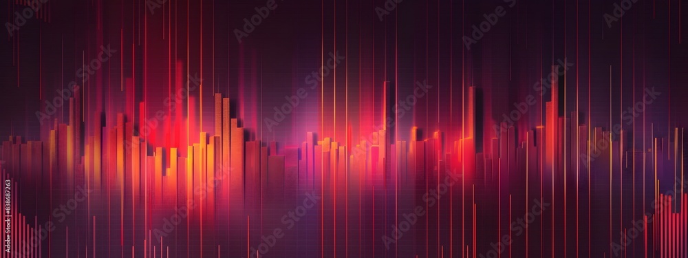 Poster illustrated frequency range graph displaying signal analysis
