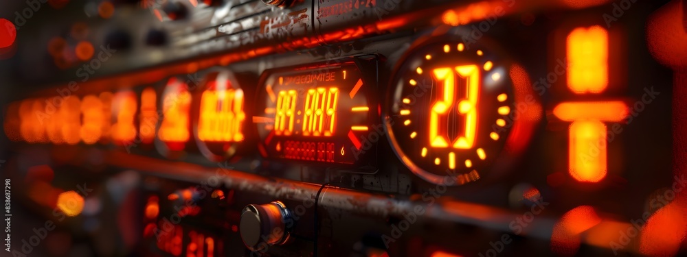 Aufkleber d rendered frequency counter accurate cycle per second measurement device