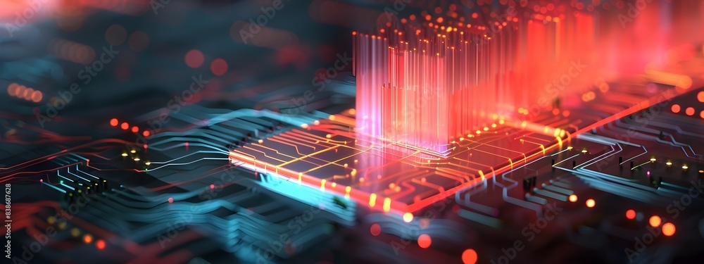 Poster d rendering of sensor monitoring frequency changes