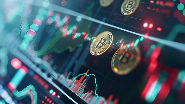 finanzas reflejadas en una grafica de estadisticas de la venta y compra de criptomonedas el futuro de los negocios de la banca suerte y riesgo