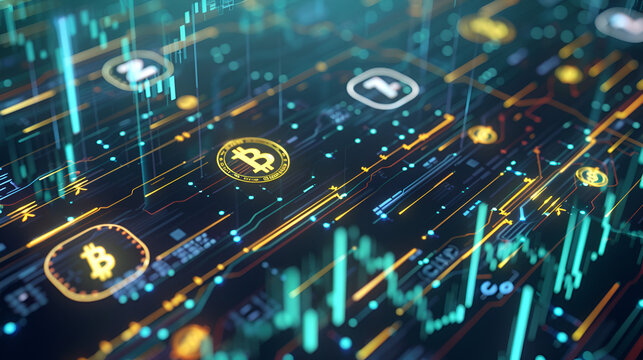 graficos de criptomonedas a la alza y baja en el mercado bitcoin manejo de dinero con tecnologia criptomonedas