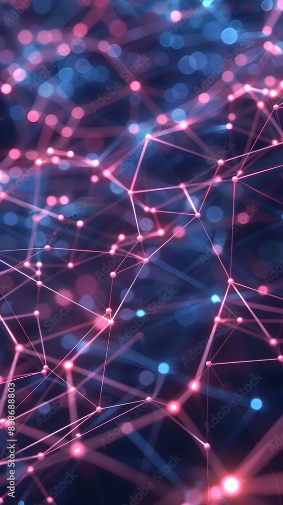 Poster futuristic abstract network digital tech elements and patterns visualized