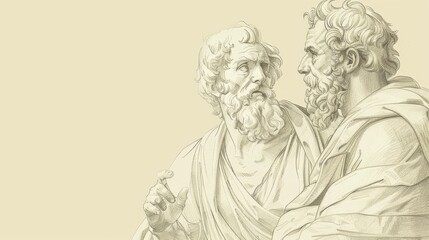 Fototapeta premium Historical Lessons in Psalms 78: Faithfulness, Obedience - Biblical Illustration on Beige Background with Copyspace for Faith-Based Themes