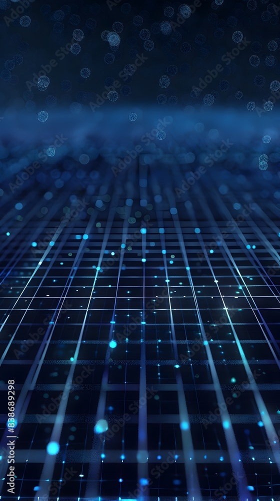 Poster tech mesh grid abstract 3d of futuristic digital pattern