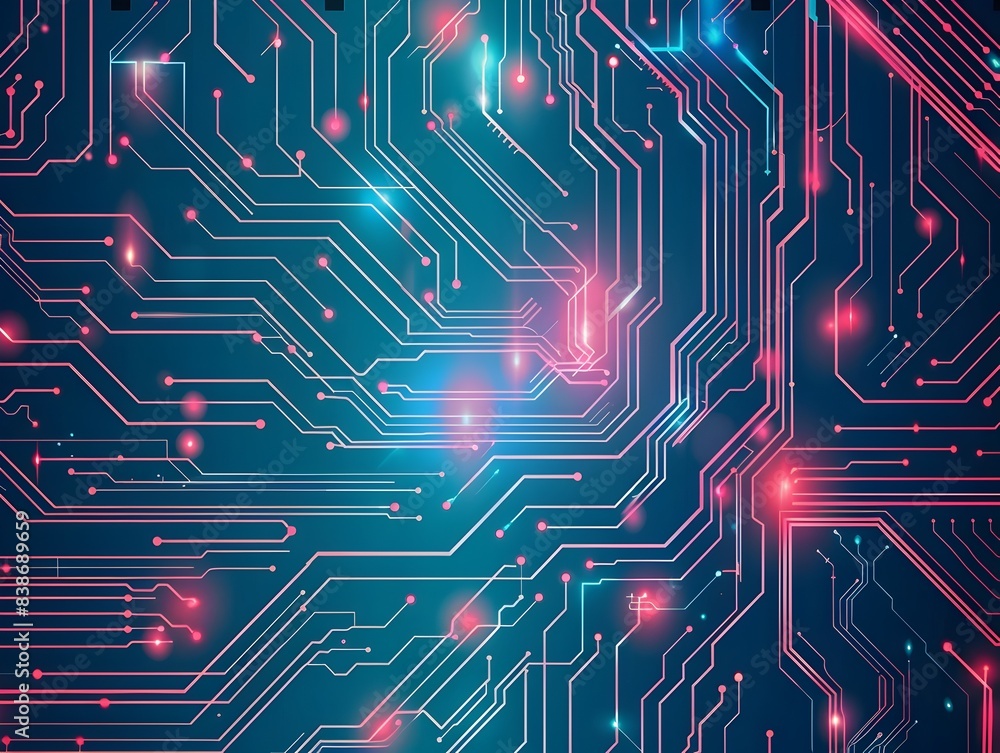 Poster intricate circuitry patterns for cutting edge tech concepts