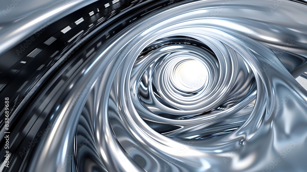 Aufkleber captivating futuristic digital swirls intricate 3d rendered spiral patterns with a cutting edge