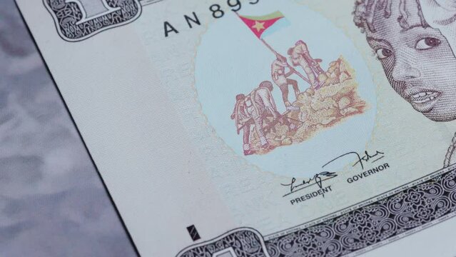 1 Eritrean nakfa national currency money legal tender banknote bill bank 4