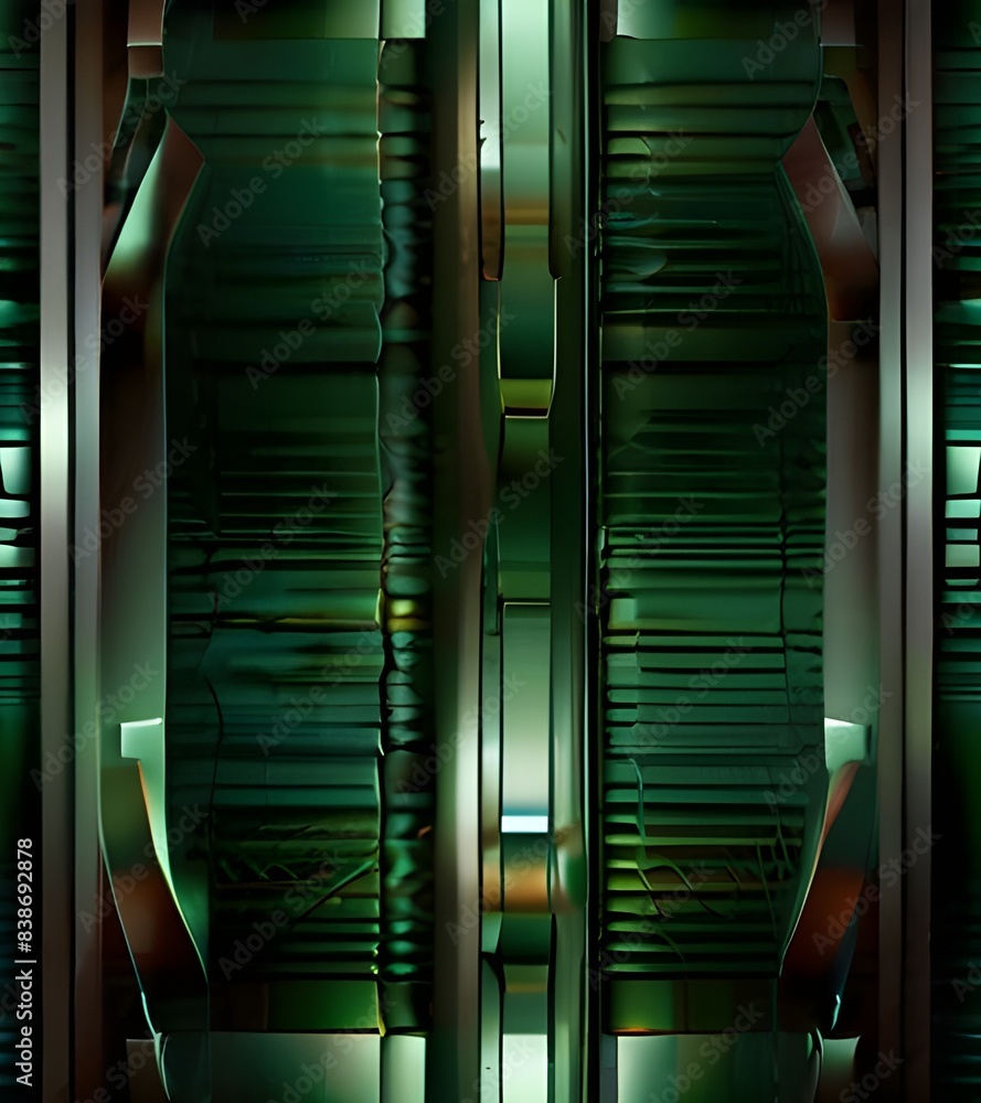 Poster green abstract background generative ai