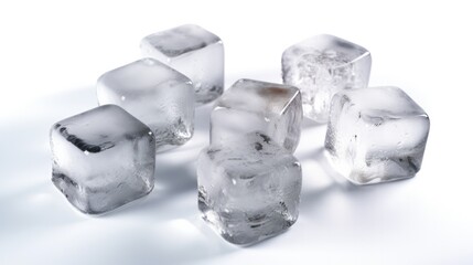 Ice cube isolated on white background
