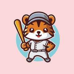 Baseball Cute Mascot Vector illustration