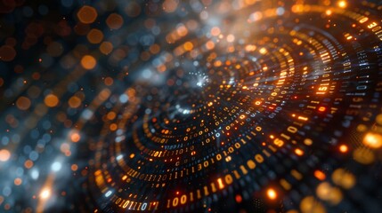 Technology Background with Data Hologram 